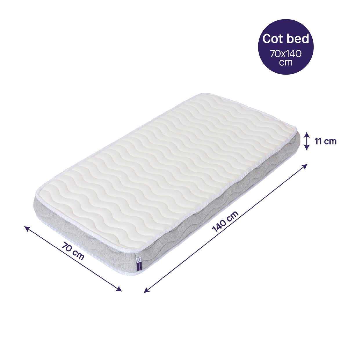 Clevafoam® Pocket Sprung 70 X 140 X 11 Cm - Cot Bed Size