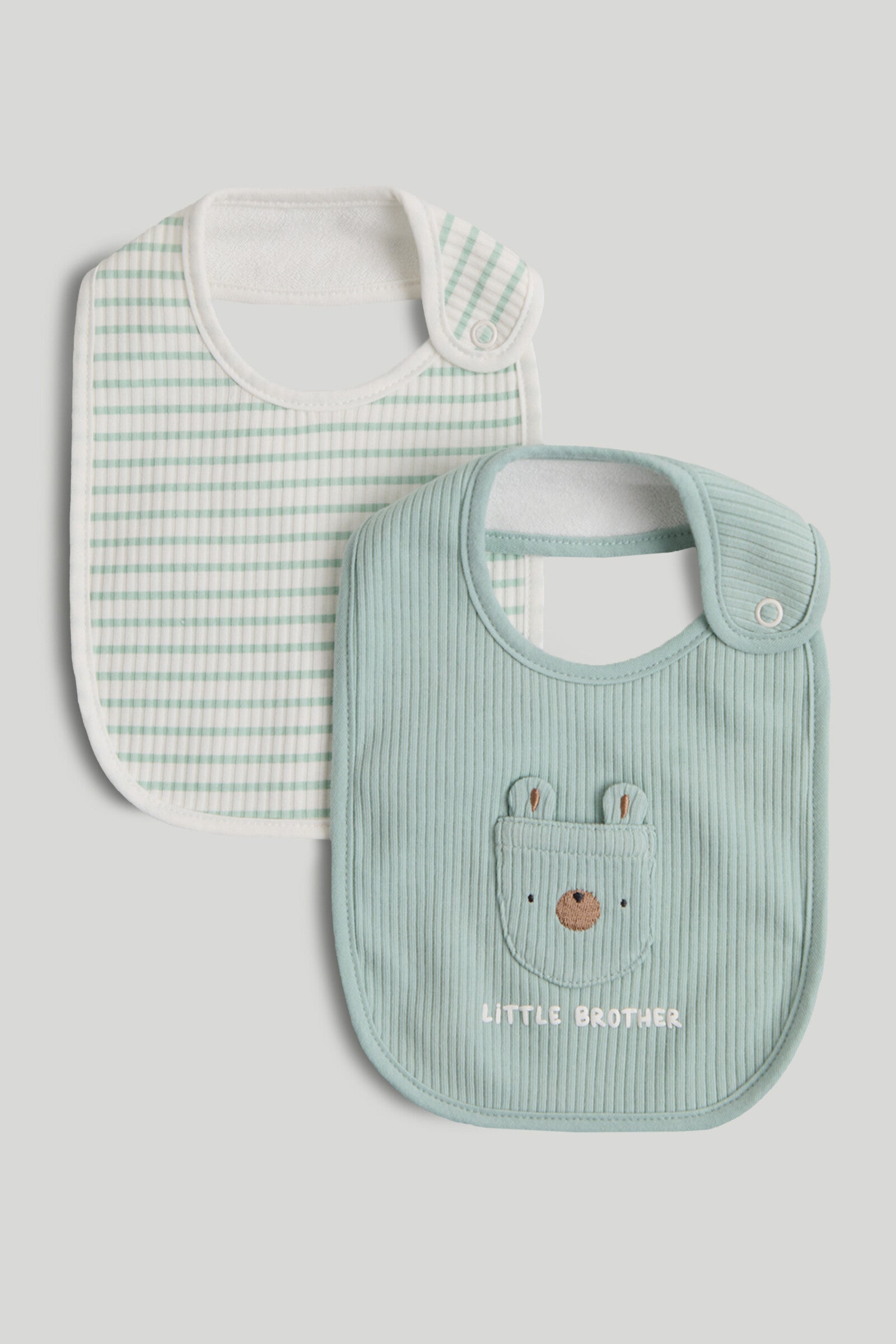 2 Pack Little Brother Newborn Bibs