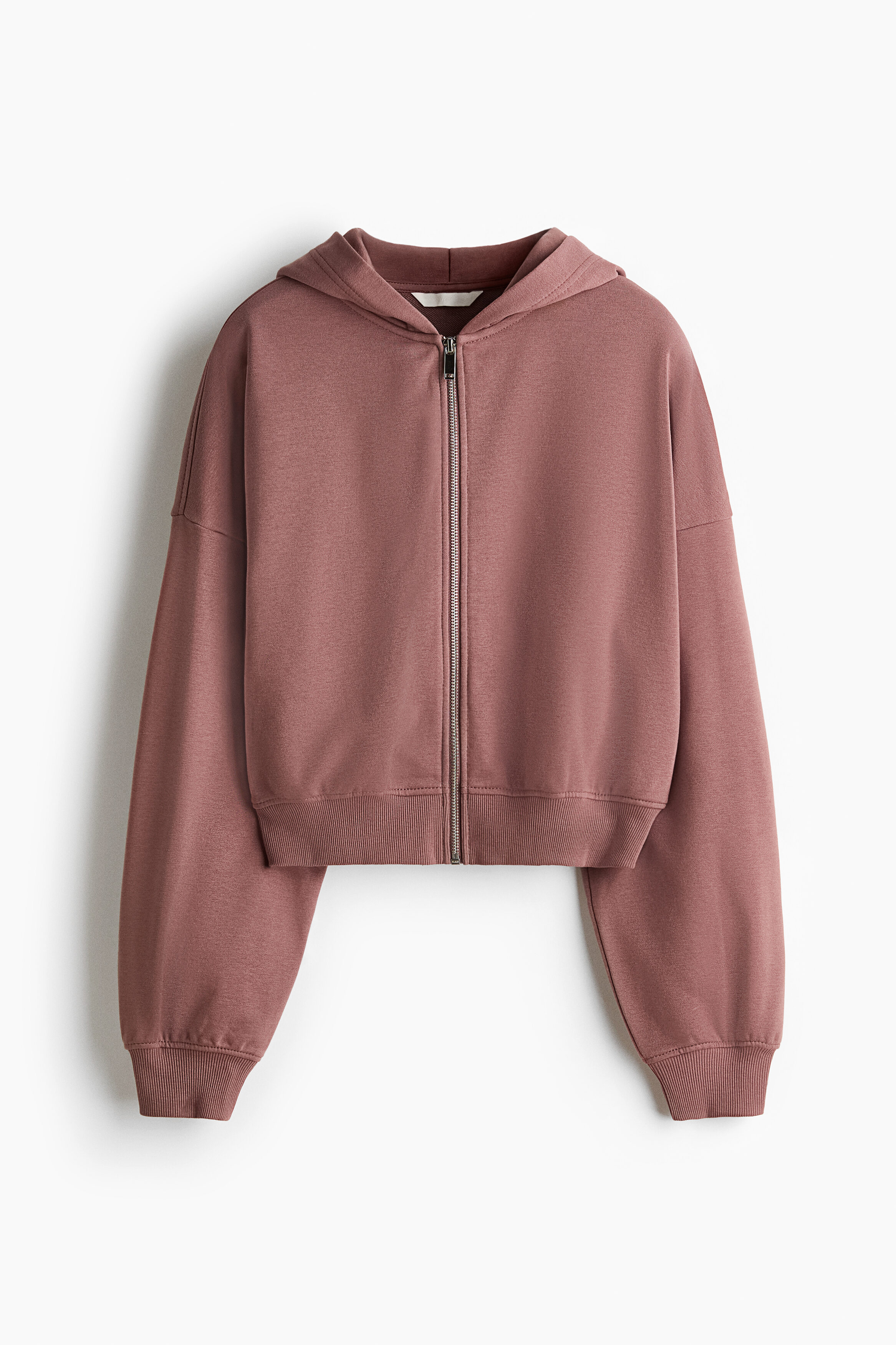 Short zip-through hoodie