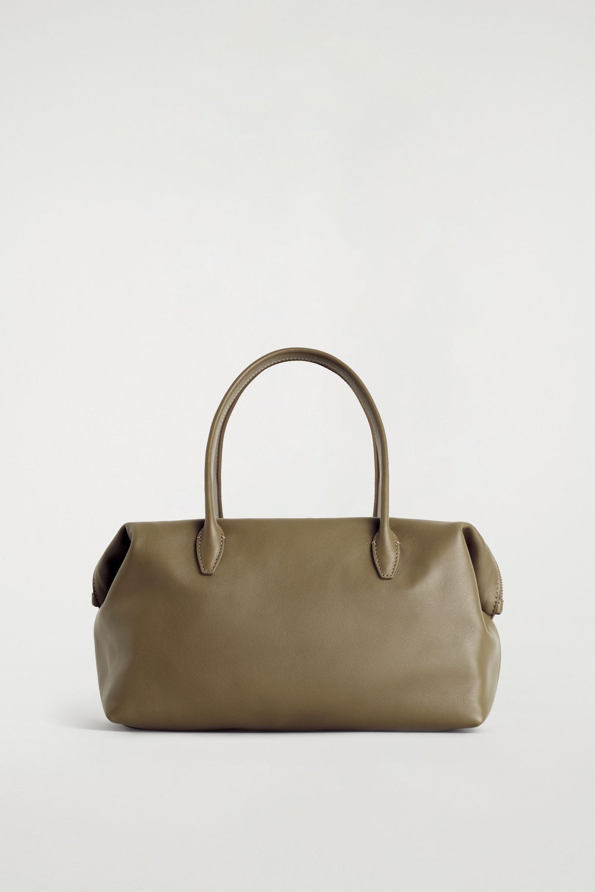 MONTMARTRE BOWLING BAG - LEATHER — BROWN MEDIUM DUSTY