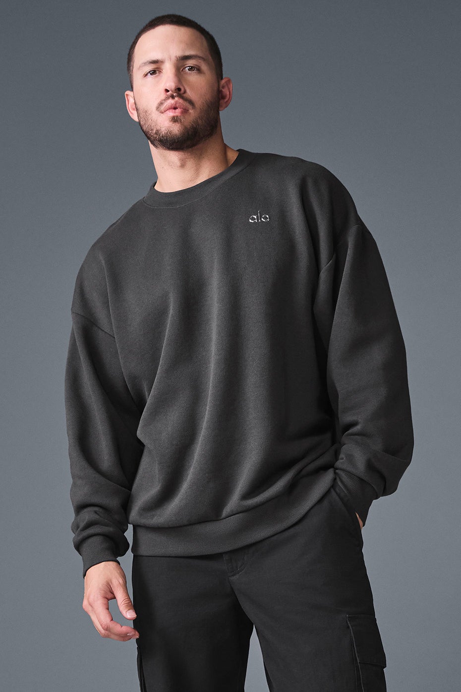 新品未使用AloYoga ACCOLADE CREWNECK PULLOVER Accolade Crew Neck Pullover - Athletic Heather Grey | ALO