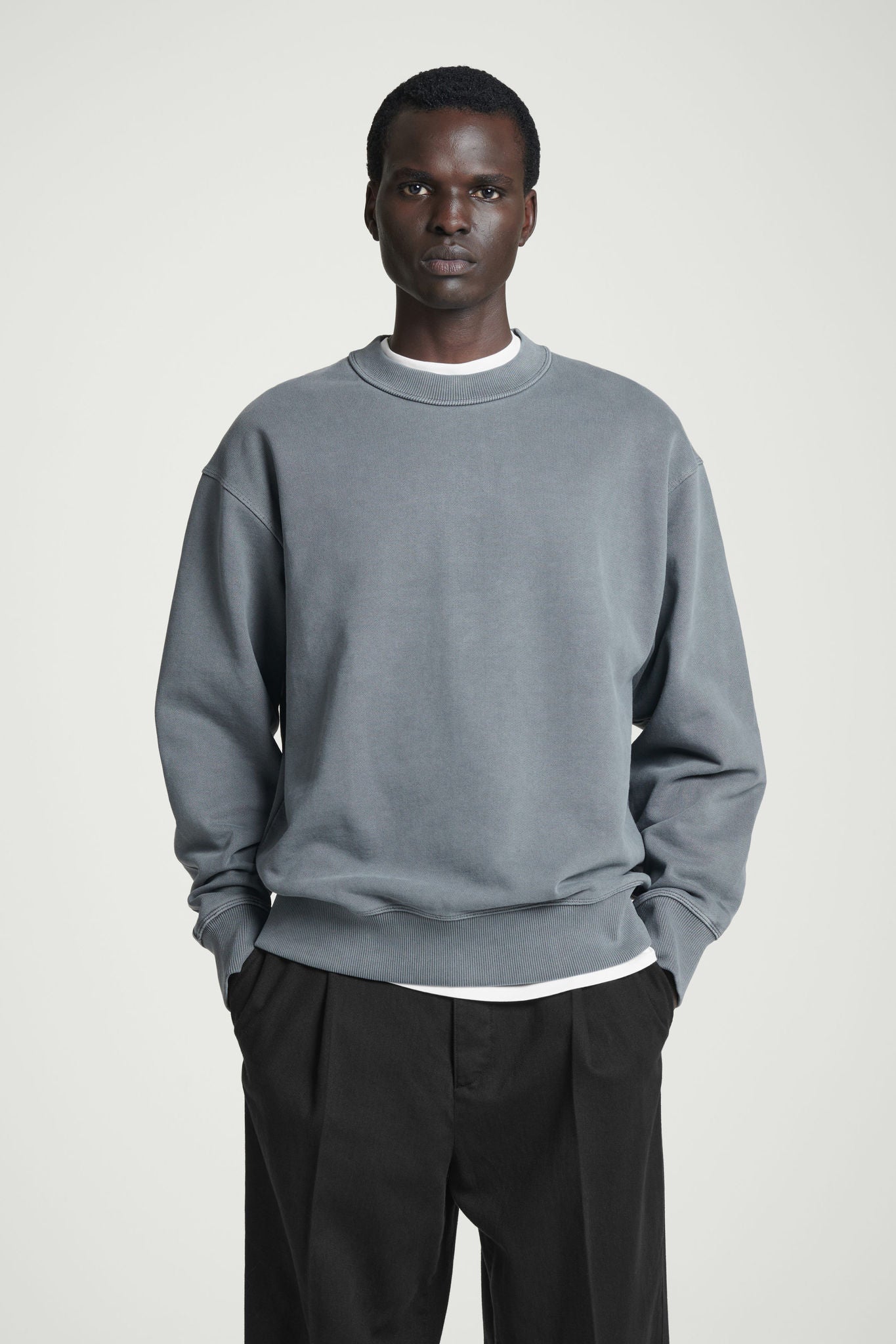 Garment-dyed Mock-neck Sweatshirt COS Saudi Arabia