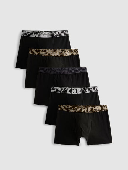 5pk Metallic Waistband Trunks