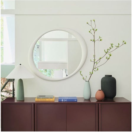 Shape Studies Plaster Arch Wall Mirror - 40"