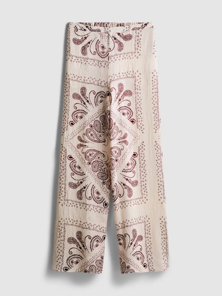 Paula Echevarría Crushed Satin Wide Leg Trousers