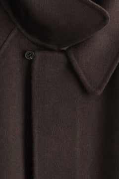 DOUBLE-FACED WOOL CAR COAT — Brown dark 3