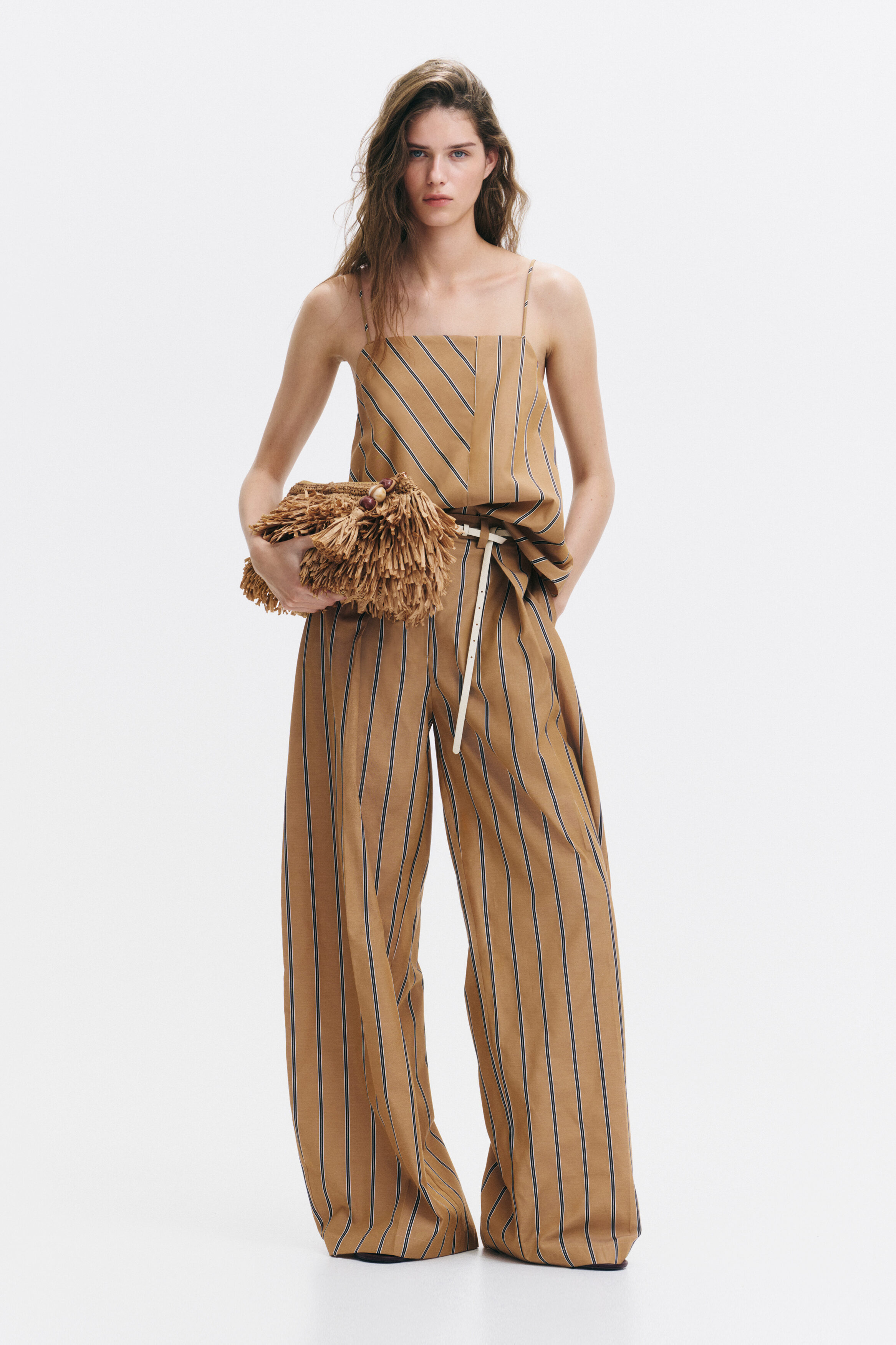 Wide wrap-detail trousers