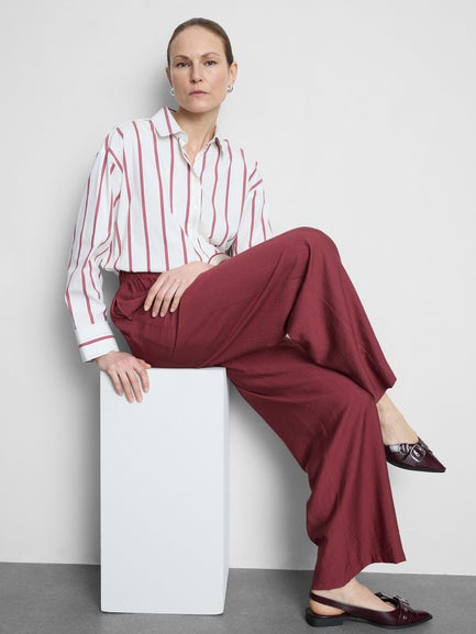 Bow Detail Palazzo Trousers
