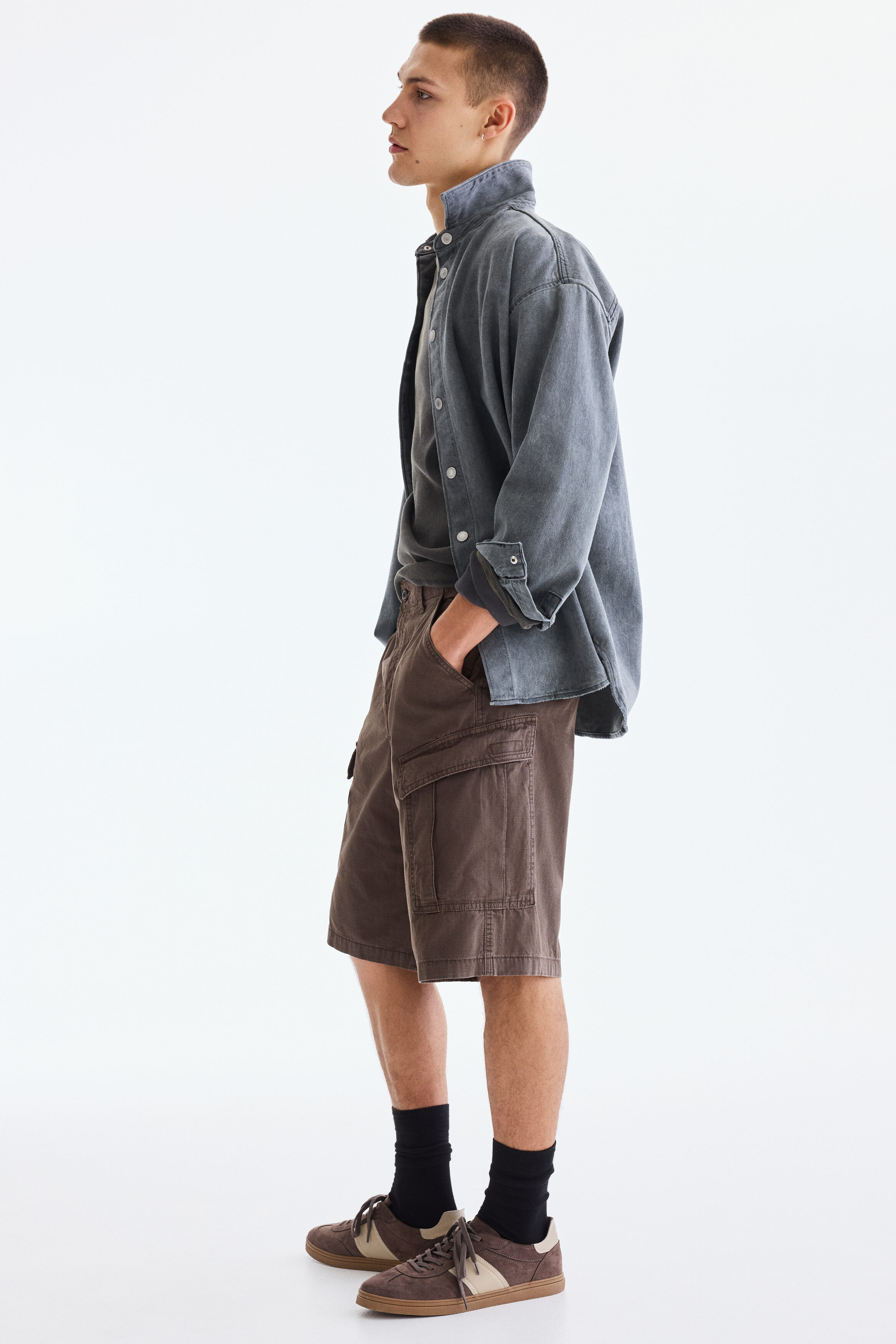 Loose Fit Cotton cargo shorts