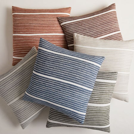 Silk Mini Stripe Pillow Cover