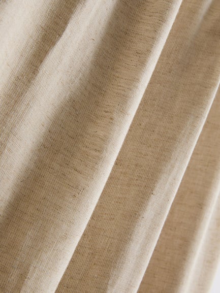Linen Blend Wide Leg Trousers