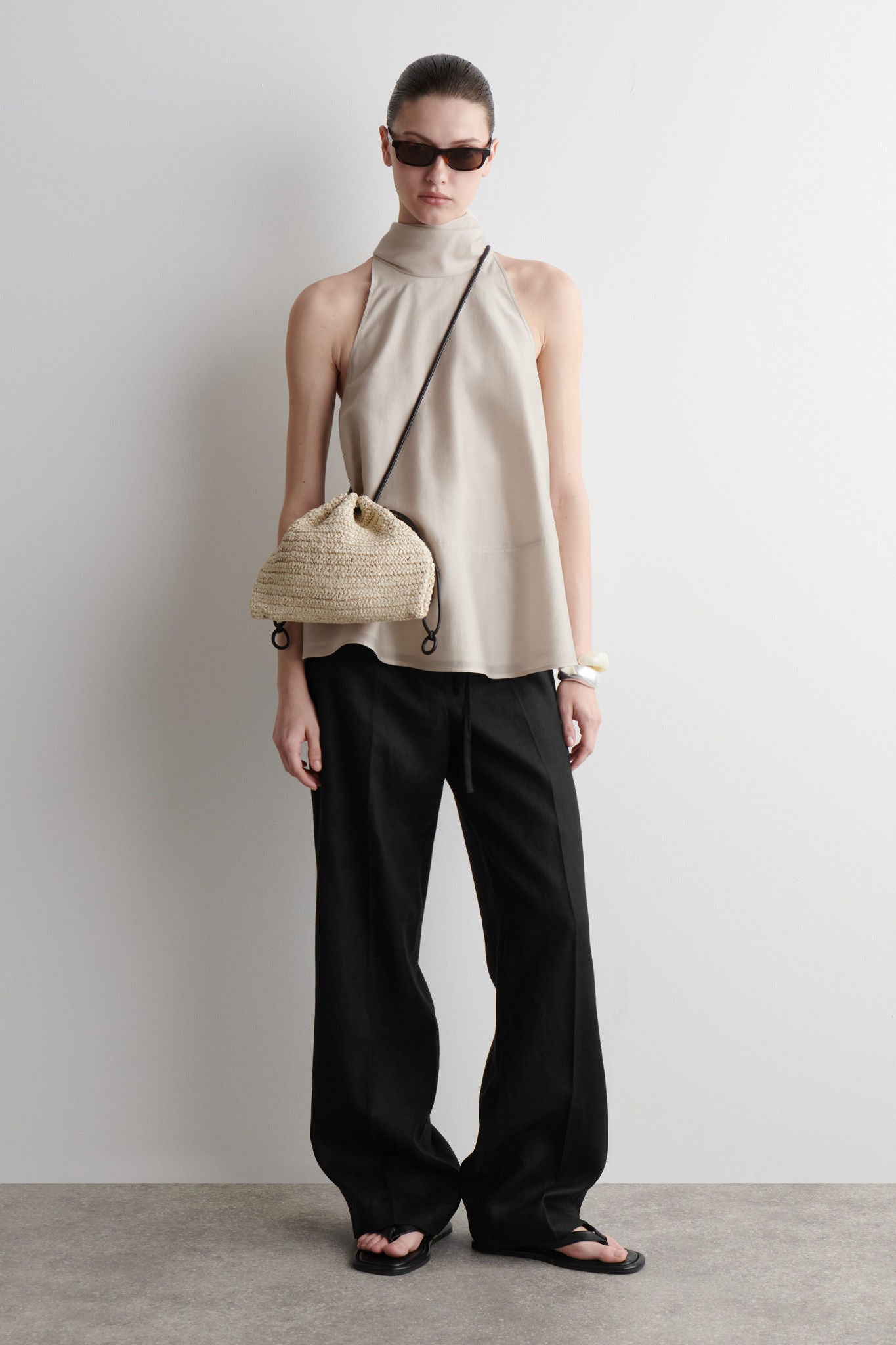 Mini Cavatelli Clutch Bag - Straw | COS Kuwait