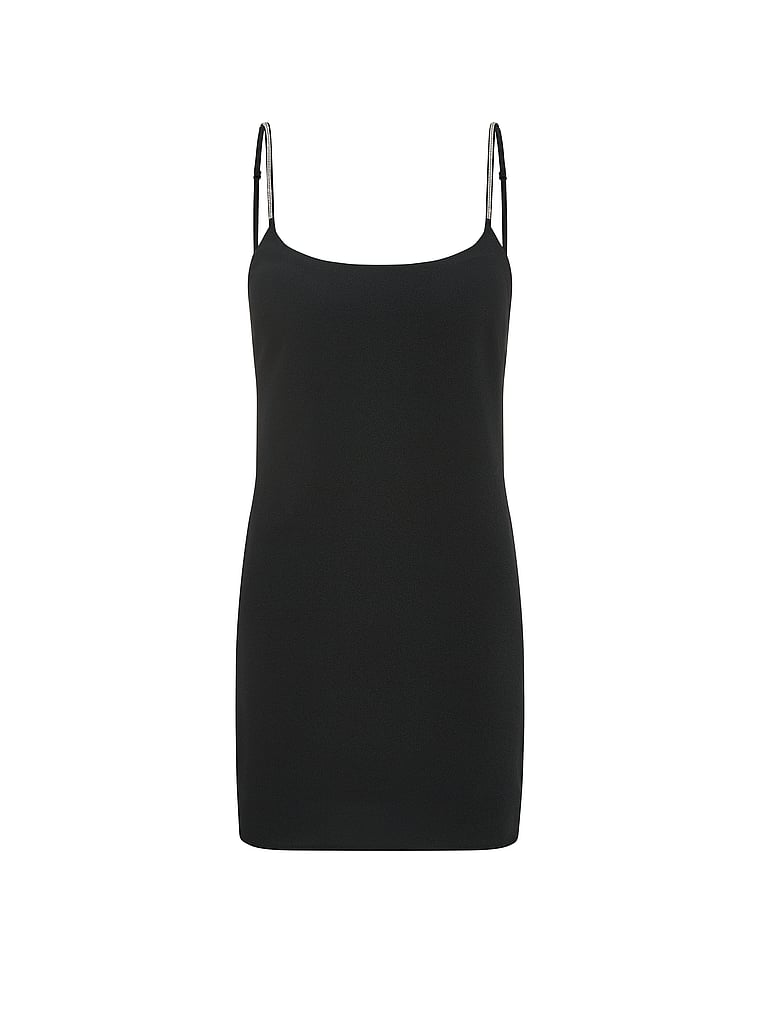 Shine Strap Push-Up Short Slip Dress