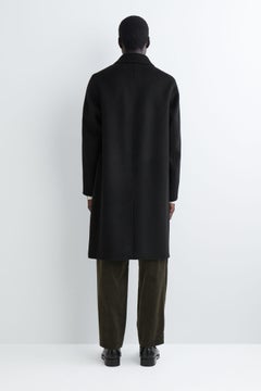 SPLIT WOOL CAR COAT — Black dark 5