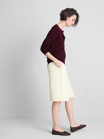 Knitted Crew Neck Cardigan