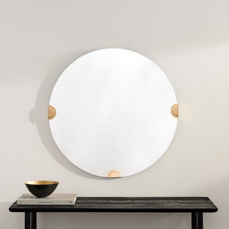 Olive Frameless Metal Mirror - 30"