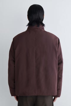 PADDED MOCK-NECK DOWN JACKET — Red dark 5