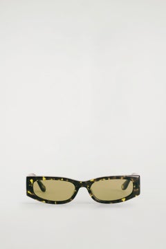 SLIM RECTANGULAR SUNGLASSES — Brown dark 3
